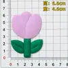 Goma Blanda de PVC Flores de Dibujos Animados Coloridas Accesorios para Fundas de Teléfono Móvil Bolsas Ropa Zapatos Accesorios Parches Decoraciones Colección