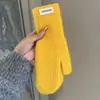 Guantes de Lana Tejida de Color Sólido para Mujer, Nuevo Estilo Invierno 2026, Forrados de Felpa, Cálidos, Cortavientos, Resistentes al Frío, Tendencia Estudiantil para Ciclismo