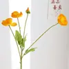 Flor de Papoula Papoula Aveludada Arranjo de Casamento Papoula Decoração de Casa Flor Decoração de Mesa Flor Artificial Floresta de Jardim de Seda