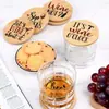 Novo Conjunto de Toppers para Taças de Vinho e Tábua de Charcutaria Padrão Bambu Garrafa de Iogurte Tampa de Madeira