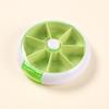 Suministros del Fabricante Mini Pastillero Portátil de 7 Compartimentos, Pastillero de Frutas, Pastillero Redondo Giratorio Transparente, Listo para la Venta