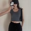 Q Selección Estricta de Camiseta de Verano para Mujer Tejido de Punto Corto Pequeño Tirantes Hilo Chaleco Base de Verano para Mujer Top Sexy Pequeño