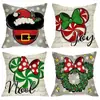 Comercio Exterior Transfronterizo Más Vendidos Fundas de Almohada Navideñas Personalizadas para Sofá de Sala de Estar, Cojines Decorativos Festivos para Dormitorio, Almohadas y Fundas de Almohada