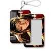 Sujetador de tarjetas Nezha de diseño único, acceso a tarjeta mediante tapa deslizante, tarjeta de estudiante, sujetador de tarjeta de comedor, funda protectora para tarjeta de autobús