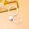 Llavero Anillo de Libro Campana Estrella Pentágono Transparente de Colores Figura de Cuentas Perler Hecha a Mano DIY Colgante Accesorios de Joyería