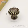 Maçaneta de Gaveta de Metal em Forma de Abóbora Estilo Nórdico Bronze Antigo Maçaneta de Furo Único para Guarda-Roupa e Armário, Maçaneta Estilo Vintage, Maçaneta de Porta