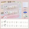 Venta Directa Personalizada de Fábrica Uñas Cortas, Medias y Largas para Manicura, Uñas Portátiles de Fototerapia Hechas a Mano, Pegatinas para Uñas, Estilo de Lujo Accesible 24 Piezas