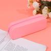 Nuevo Estuche de Lápices de Silicona de Color Sólido de Gran Capacidad Almacenamiento de Papelería para Estudiantes Bolsa Escolar Estuche Rectangular para Lápices Cosméticos