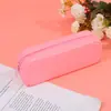Nuevo Estuche de Maquillaje Macaron Escuela Secundaria Papelería Sencilla Estudiante Portátil Bloque de Color Gran Capacidad Caja para Lápices Bolsa para Lápices Papelería