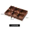Mesa Bandeja de Nueve Compartimentos de Bambú Vajilla Plato para Guarnición de Olla Caliente Plato para Té y Bocadillos Plato de Madera