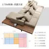 Sofá de madeira maciça estilo japonês com estética de madeira natural, design Wabi-Sabi, luxo leve, adequado para hotéis boutique, vilas e espaços de design; um sofá seccional minimalista