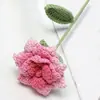 Ramo de Rosas Tejidas a Mano, Ramo de Boda, Hilo Especial para Tejer, Clavel del Día de la Madre, Artículo Popular de Tiktok