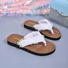 Nuevo modelo de comercio exterior 2026 chanclas planas de flip-flop sandalias de algodón para playa zapatos casuales para mujer verano chanclas de boca de pez