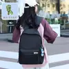 Mochila de Color Puro Tendencia Callejera Estilo Coreano Bolsa de Cosméticos de Viaje Portátil que Reduce la Carga Mochila de Ocio al Aire Libre Estilo Pareja