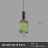 Lustre minimalista verde escuro estilo americano para café em varanda, lustre criativo retrô para balcão de bar, estudo, cabeceira, sala de jantar de vidro