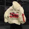 Moletom Esportivo Oversize Mustang Gt com Capuz Branco-GG