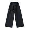 Pantalones de Moda Ligeros Estilo Americano de Verano con Bolsillo en la Pierna Cintura Elástica Delgada Pantalones Casuales Pantalones Frescos para Mujer