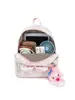 Mochila de Orejas de Conejo 3D My Melody para Mujer Lazo Dulce Encaje Muñeca Colgante de Peluche Estudiante Mochila Escolar