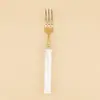 Talheres de Aço Inoxidável 304 de Luxo Leve para Casa, Faca de Bife, Garfo, Colher, Talheres Ocidentais de Acrílico, Colher de Sobremesa, Garfo de Fruta