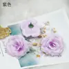 Flor de Rosa Artificial de 8 cm Hueca de Seda Flor para Manualidades DIY Arte Floral Decoración de Bodas Accesorios Más Vendidos Transfronterizo DIY