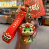 Llavero Original de Dibujos Animados Año de la Serpiente León Serpiente Muñeco Lindo de Moda con Goma que Cae Colgante para Bolso de Libros de Mujer Regalo