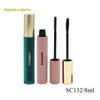 Tubo de rímel de tinta de borracha redonda de 8ml, material de embalagem de plástico cosmético, líquido de crescimento de cílios transparente fosco, tubo vazio