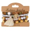 Pulseras Bohemias Multicapa Más Vendidas Transfronterizas, Joyería de Viaje Personalizada con Cuentas de Turquesa, Pulseras Europeas y Americanas, Accesorios de Mano de Comercio Exterior