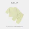 [Colección de Pijamas] Conjunto de Pijama Infantil Dudu Verano Niños Algodón Puro Ropa de Casa Atuendo de Verano Niñas Ropa para Aire Acondicionado