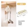 Perchero de hierro forjado de estilo japonés para cocina, estante de almacenamiento con acabado, con 6 filas de ganchos, para el hogar