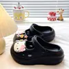 Tamancos Mary Jane em EVA, sucesso de verão que aumenta a altura, sola grossa, desenho animado, DIY, leve para exterior, chinelos fechados slip-on para mulheres
