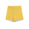 Conjunto de Malha Casual Feminino Novo para Exportação Transfronteiriça Europeia e Americana: Camisa Polo de Malha + Conjunto de Shorts de Malha