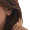 Mini pendientes coreanos Qian Duoduo con hebilla para mujer, de plata 925, con diseño de nicho, modernos pendientes de lujo ligeros de alta gama.