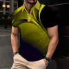 Camisa polo de verano 3D con botones, estilo cruzado europeo y americano para hombre, disponible en Amazon, polo deportivo para hombre