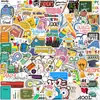 100 Piezas de Pegatinas de Graffiti para Material Escolar para el Inicio de la Temporada Escolar Mochila Decorativa DIY Guitarra Maleta Cuaderno Pegatinas Impermeables