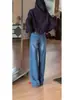 Jeans rectos estilo retro americano, nueva colección otoño 2026 para mujer, talla grande, tiro alto, adelgazantes y versátiles, con diseño de pierna curva