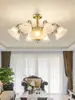 Candelabro de Sala de Estar y Pasillo Estilo Europeo Todo Cobre Estilo Americano Pastoral Combinación para Toda la Casa Lámpara de Comedor Dormitorio Lámparas de Cobre Zhongshan