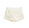 Estilo Pura Sexy Crop Top de Encaje Hueco de un Hombro + Pantalones Rectos de Cintura Baja Atuendo de Chica Picante