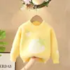 Nuevo Suéter para Niña Terciopelo de Visón Estilo Otoño e Invierno 2025 para Niños Pequeños y Medianos Suéter Básico para Bebé Niña Suave y Ceroso Cálido