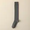 Meias Longas Pretas para Homens, Meias Sociais, Meias de Cano Alto para Negócios, Meias de Canela com Punho Largo, Estilo de Negócios para Outono e Inverno