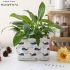 Cesta Pequeña de Almacenamiento Fresca para Escritorio Cesta Pequeña de Lona con Película Impermeable Cesta para Frutas Cesta Pequeña de Almacenamiento para Artículos de Oficina y Varios