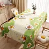 Mantel Tridimensional 3D, Impermeable, Resistente al Aceite, Lavable, Mantel Rectangular para Mesa de Comedor, Lujo Ligero, Estilo Pintura al Óleo de Gama Alta Mantel para Mesa de Café