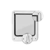 Puerta giratoria para mascotas para perros con ajuste de cuatro velocidades para evitar escapes, jaula para perros, puerta de madera para perros grandes, apertura de puerta para mascotas