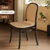 Sillas de Plástico Rattan para Comedor en Casa, Taburetes de Mesa Gruesos con Respaldo, Sillas de Escritorio, Uso Comercial en Restaurantes Vintage, Apilables