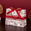 Sacola de Presente de Luxo com Fita de Laço, Sacola de Papel Floral Vintage, Sacola de Embalagem Transfronteiriça, Bolsa Requintada de Mão