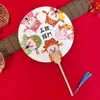 Abanico de Papel Caligrafía y Pintura Creativo del Dios de la Riqueza, Nuevo Estilo Chino, Tendencia Nacional, Abanico Clásico, Atmósfera Propicia y Festiva, Abanico Cultural para Tomar Fotos y Registrarse