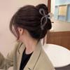 2023 Novo Grampo de Cabelo Shark Clip com Laço Colorido de Gel para Parte de Trás da Cabeça Penteado Simples Grande