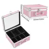 Estuche de maquillaje, estuche profesional de aleación de aluminio para maquilladores, portátil, con espejo, para guardar herramientas de maquillaje y suministros para tatuajes
