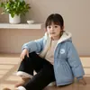 Casaco de Algodão de Inverno para Meninas 2025, Trench Coat Doce com Capuz para Crianças Pequenas, Parka Casual Quente de Desenho Animado para Meninas
