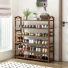 Zapatero de bambú, mueble zapatero simple de varias capas, a prueba de polvo, económico para la entrada del hogar, almacenamiento para dormitorio y pasillo