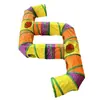 Túnel de Juguete para Gatos Arcoíris, Plegable, con Múltiples Agujeros, Interactivo, Empalmable, Nuevo Túnel para Gatos, Suministros para Mascotas, Venta al por Mayor